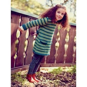 Tea Collection Toddler Girls 4 Marzella Stripe Sweater Tunic in Tidal